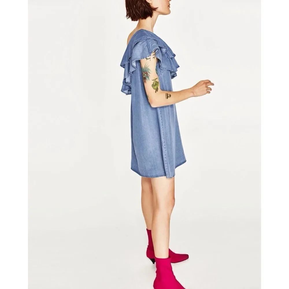 ✨ HP✨FRILLED ASYMMETRIC DRESS:✨ - Picture 5 of 8